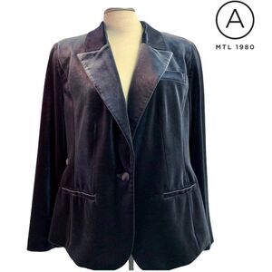 A MTL 1980 blue velvet blazer Sz 12